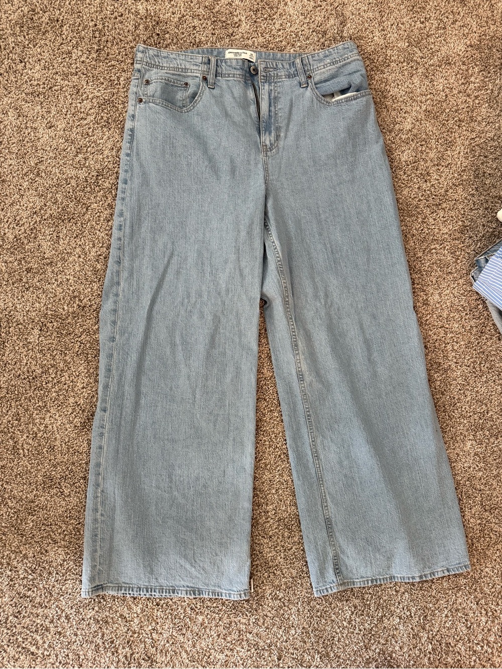 Abercrombie & Fitch Light Blue Wide Leg Jeans